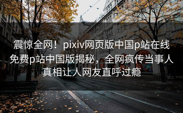 震惊全网！pixiv网页版中国p站在线免费p站中国版揭秘，全网疯传当事人真相让人网友直呼过瘾