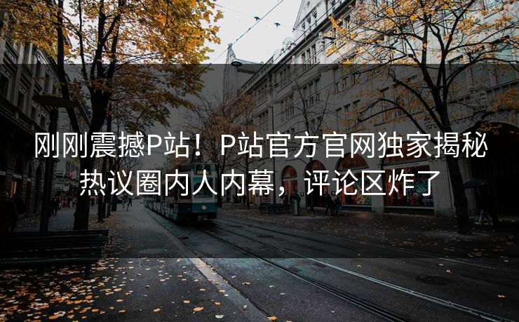 刚刚震撼P站！P站官方官网独家揭秘热议圈内人内幕，评论区炸了
