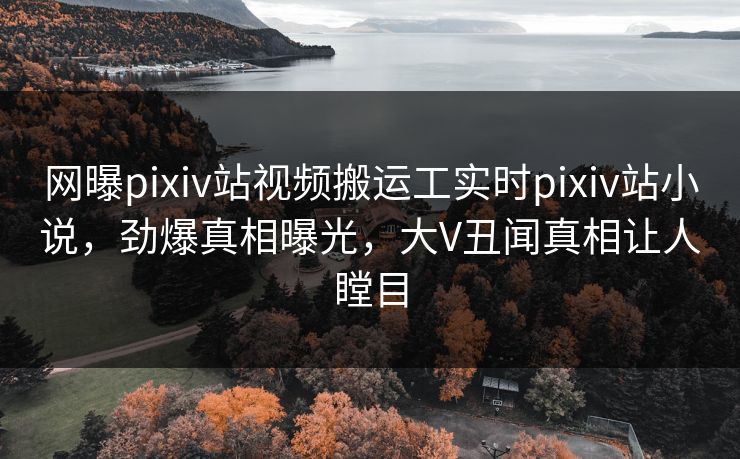 网曝pixiv站视频搬运工实时pixiv站小说，劲爆真相曝光，大V丑闻真相让人瞠目